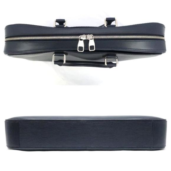 Louis Vuitton Dandy Briefcase MM Business Bag Epi Leather Blue Marine Navy - Picture 5 of 8